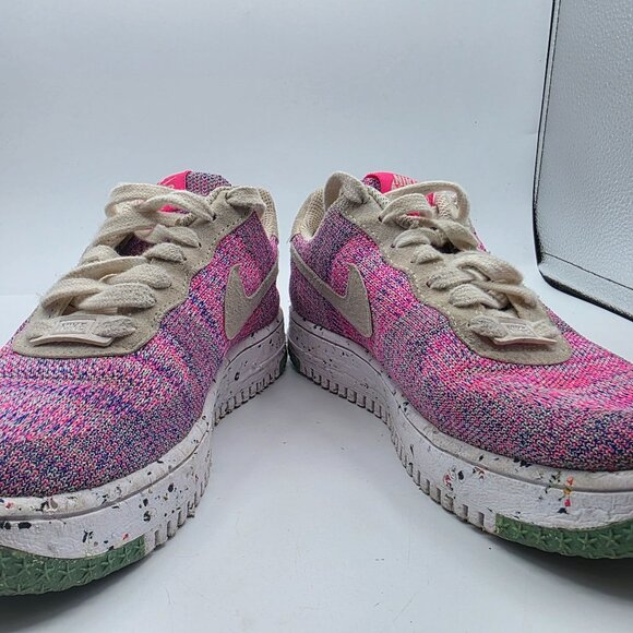 Nike Air Force 1 Crater Knit Pink Purple Fuchsia Glow Womens Size 6 Shoes - Picture 3 of 13